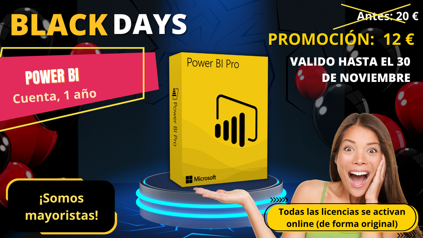 Promoción Black Days: Cuenta original de Power Bi
