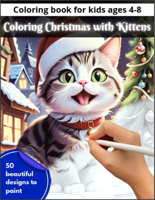 LIBRO PARA COLOREAR: GATOS NAVIDEÑOS