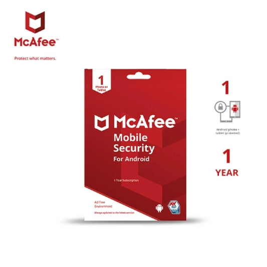 McAfee Mobile Security (1 año, 1 dispositivo) - GLOBAL - INDIVIDUAL
