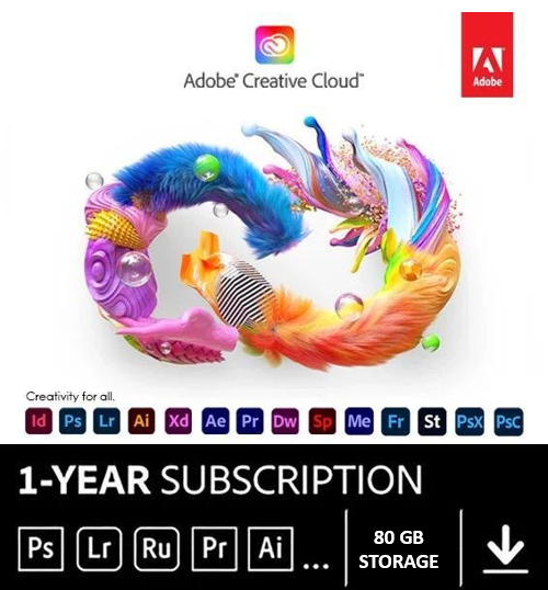 Adobe Creative Cloud 2025 (1 Año, 1 pc)