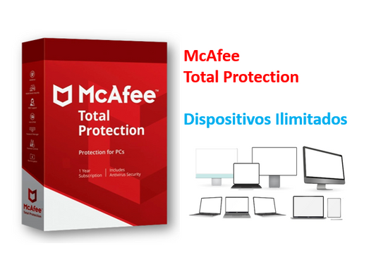 McAfee Total Protection - Dispositivos ILIMITADOS - 5 AÑOS - GLOBAL