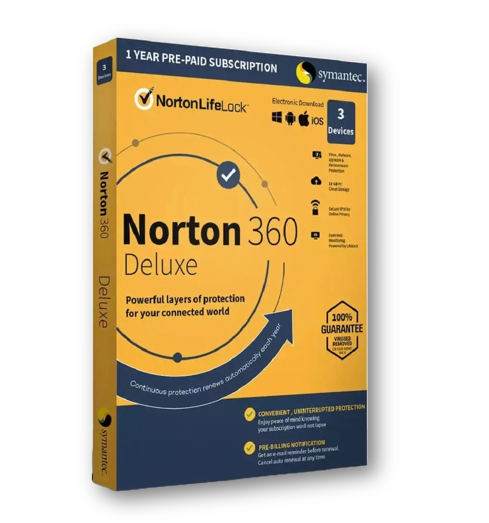 Norton 360 Deluxe Multidevice (1 año, 3 pc) - GLOBAL – INDIVIDUAL