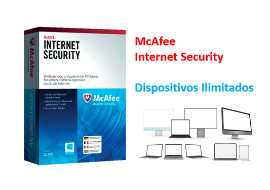 McAfee Internet Security - Dispositivos ILIMITADOS - 1 AÑO - GLOBAL